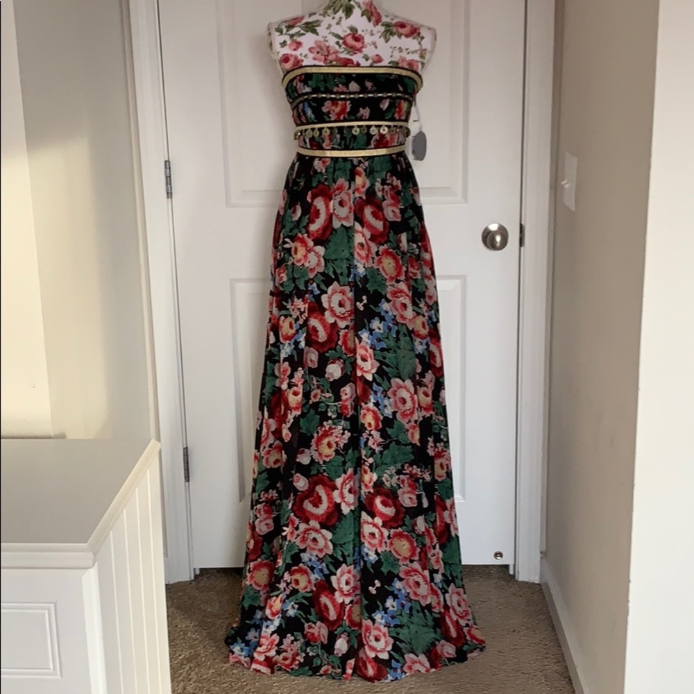 NWT Georgina Chapman Gypsy Floral Maxi